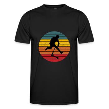 trottinette freestyle - T-shirt sport Homme - noir - Devant - AI Model Male 178 dark (178cm)