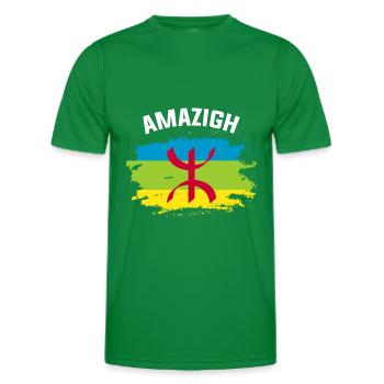 Amazigh - T-shirt sport Homme - vert - Devant - AI Model Male 178 dark (178cm)
