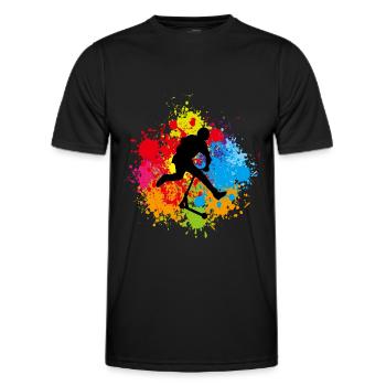 freestyle scooter - Men's Functional T-Shirt - black - Front - AI Model Male 178 dark (178cm)
