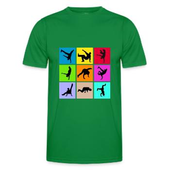 Breakdance - T-shirt sport Homme - vert - Devant - AI Model Male 178 dark (178cm)