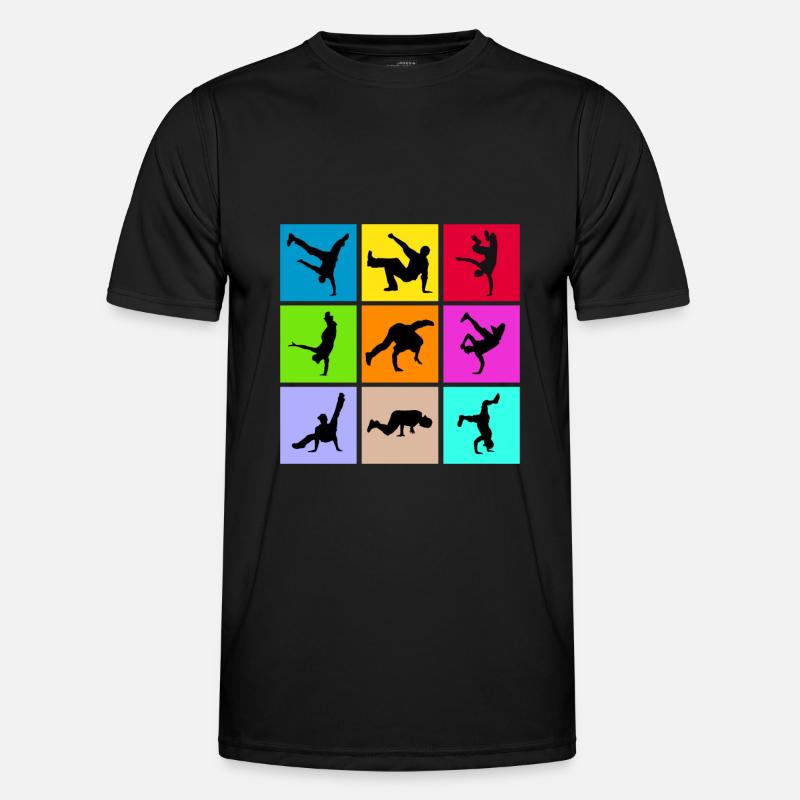 Breakdance - Männer Funktions-T-Shirt - Schwarz
