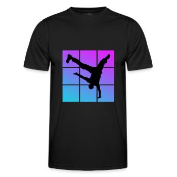 Breakdance - Men's Functional T-Shirt - black - Front - AI Model Male 178 dark (178cm)