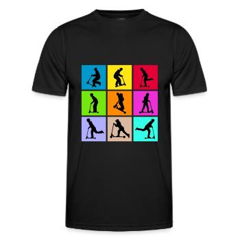 Freestyle-Roller - Männer Funktions-T-Shirt - Schwarz - Vorne - AI Model Male 178 dark (178cm)