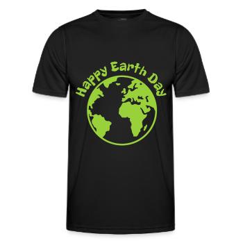 Joyeux Jour de la Terre - T-shirt sport Homme - noir - Devant - AI Model Male 178 dark (178cm)