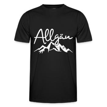 Allgäu Wandern Berge Natur - Männer Funktions-T-Shirt - Schwarz - Vorne - AI Model Male 178 dark (178cm)