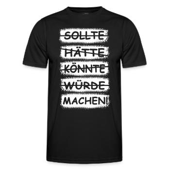 Machen, einfach machen! - Männer Funktions-T-Shirt - Schwarz - Vorne - AI Model Male 178 dark (178cm)