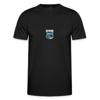 Computer Network Technology Network Engineer - Men's Functional T-Shirt - black - Front - AI Model Male 178 dark (178cm)