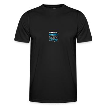 Computer Network Technology Network Engineer - Men's Functional T-Shirt - black - Front - AI Model Male 178 dark (178cm)