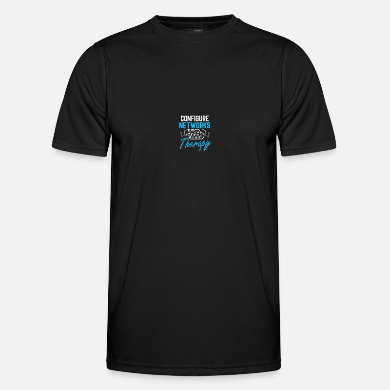 Computer-Netzwerktechnik Netzwerkingenieur - Männer Funktions-T-Shirt - Schwarz