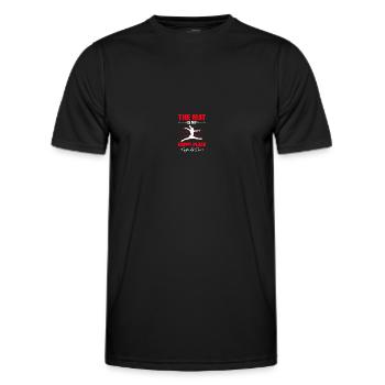 Gymnastics Trainer Gymnastics Trainer - Men's Functional T-Shirt - black - Front - AI Model Male 178 dark (178cm)