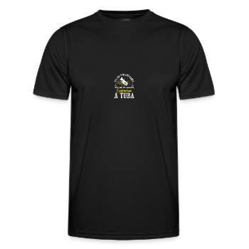 Tiefes Blech Marschieren Bariton Euphonium - Männer Funktions-T-Shirt - Schwarz - Vorne - AI Model Male 178 dark (178cm)