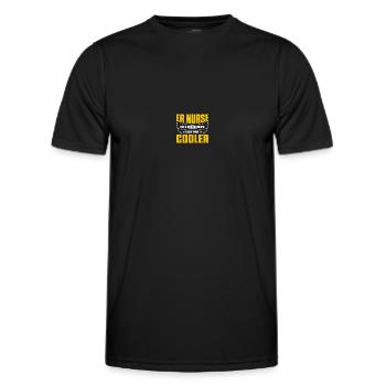 Infirmière à l’urgence - T-shirt sport Homme - noir - Devant - AI Model Male 178 dark (178cm)