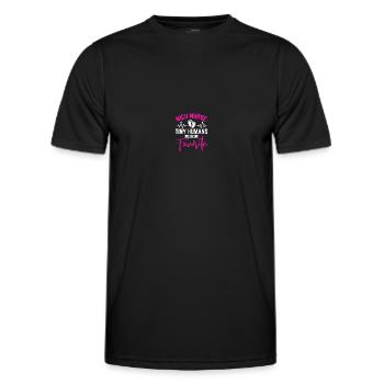 Soeur de l’USIN - T-shirt sport Homme - noir - Devant - AI Model Male 178 dark (178cm)