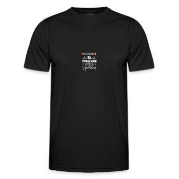 Soeur de l’USIN - T-shirt sport Homme - noir - Devant - AI Model Male 178 dark (178cm)