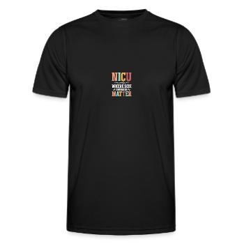 Soeur de l’USIN - T-shirt sport Homme - noir - Devant - AI Model Male 178 dark (178cm)