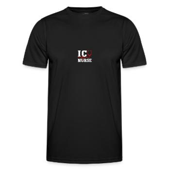 Soins intensifs infirmiers - T-shirt sport Homme - noir - Devant - AI Model Male 178 dark (178cm)
