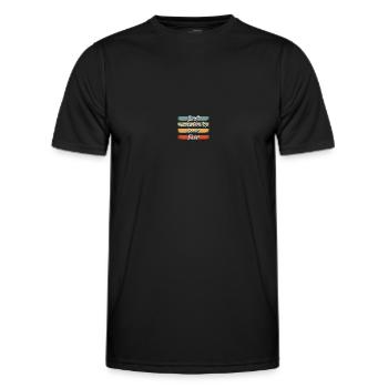 Cross Country Trainer - Männer Funktions-T-Shirt - Schwarz - Vorne - AI Model Male 178 dark (178cm)