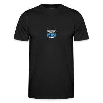 Cross Country Trainer - Männer Funktions-T-Shirt - Schwarz - Vorne - AI Model Male 178 dark (178cm)