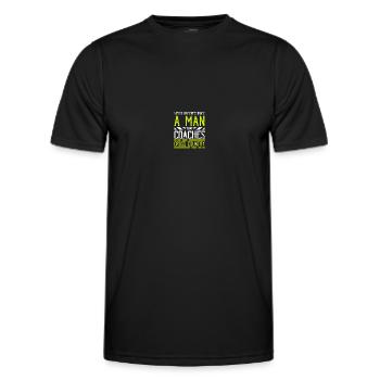 Cross Country Trainer - Männer Funktions-T-Shirt - Schwarz - Vorne - AI Model Male 178 dark (178cm)