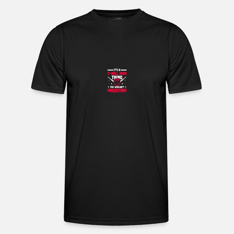 Teeball Tee Ball Tball Mom - Men's Functional T-Shirt - black