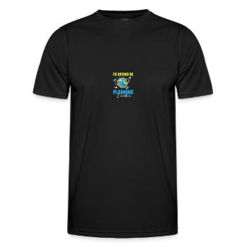 Planificateur de vacances Agence de voyages Agence de voyages - T-shirt sport Homme - noir - Devant - AI Model Male 178 dark (178cm)