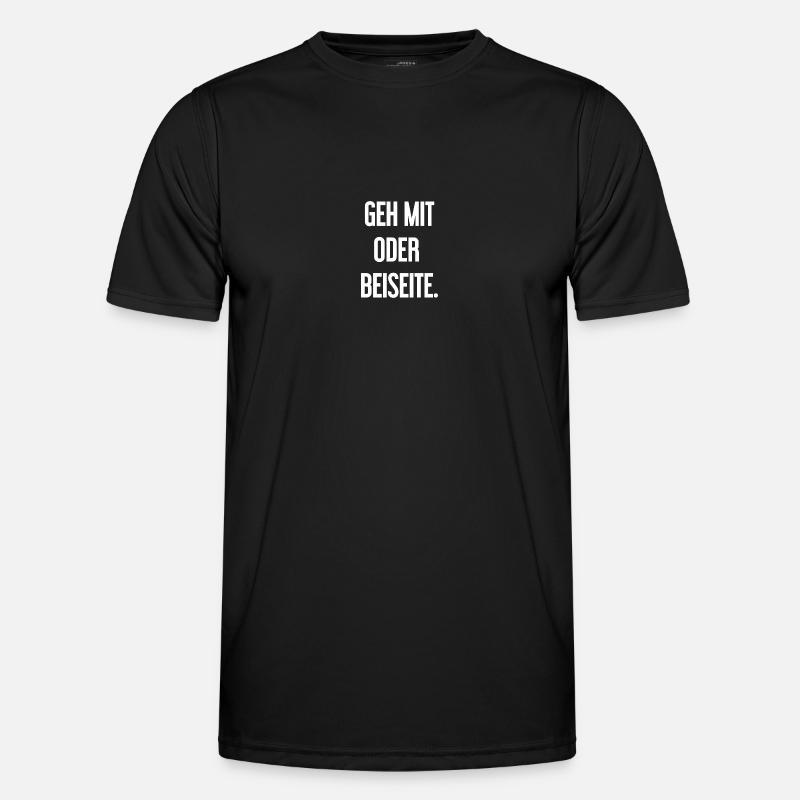 Geh mit oder beiseite - Männer Funktions-T-Shirt - Schwarz