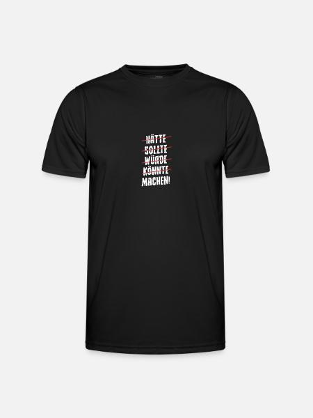 devrait devrait pourrait faire fabricant - T-shirt sport Homme - noir