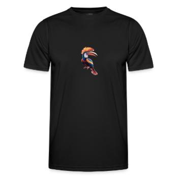 Pinson à spectre vibrant - T-shirt sport Homme - noir - Devant - AI Model Male 178 dark (178cm)
