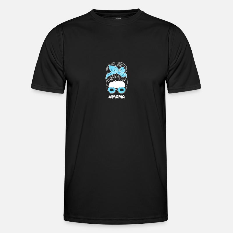 Eishockeyspieler Mama Mutter Eishockey - Männer Funktions-T-Shirt - Schwarz