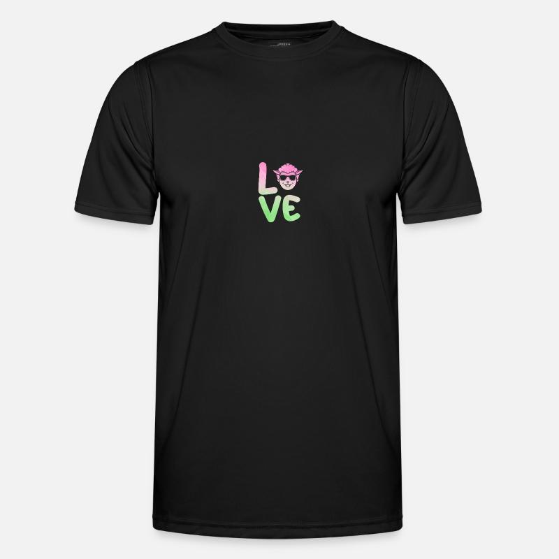 Schäfer Schaf - Männer Funktions-T-Shirt - Schwarz