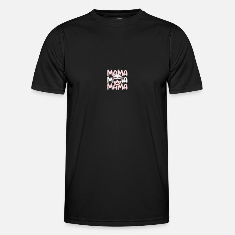 Schaf Mama Mutter Schafe - Männer Funktions-T-Shirt - Schwarz