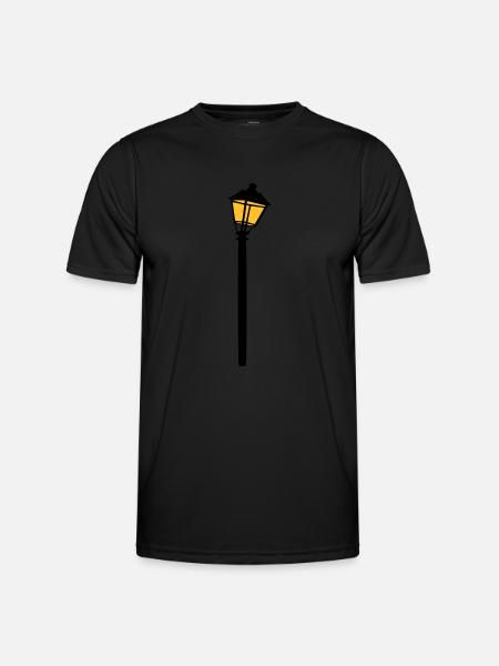 Laterne - schief - Männer Funktions-T-Shirt - Schwarz