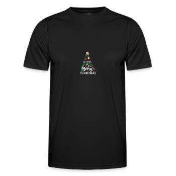 Unisex Wir wünschen Ihnen frohe Weihnachten - Männer Funktions-T-Shirt - Schwarz - Vorne - AI Model Male 178 dark (178cm)
