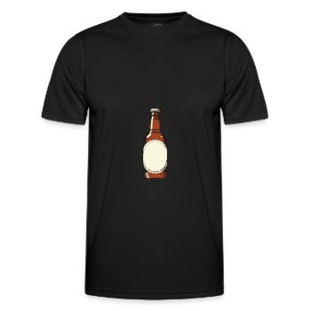 Bierflasche Bier - Männer Funktions-T-Shirt - Schwarz - Vorne - AI Model Male 178 dark (178cm)