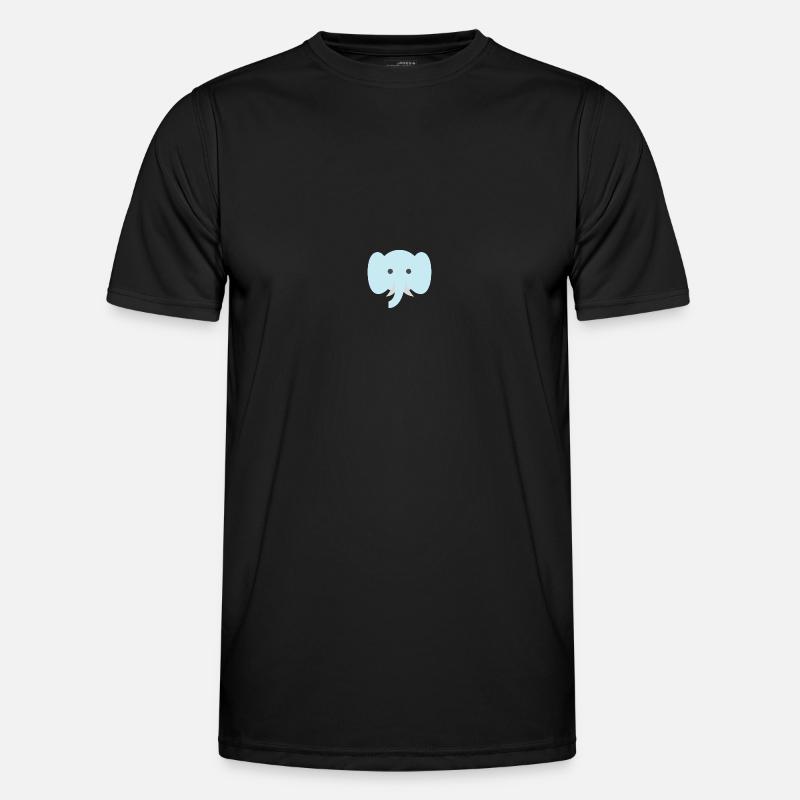 Elephant Süß Gezeichnet - Männer Funktions-T-Shirt - Schwarz