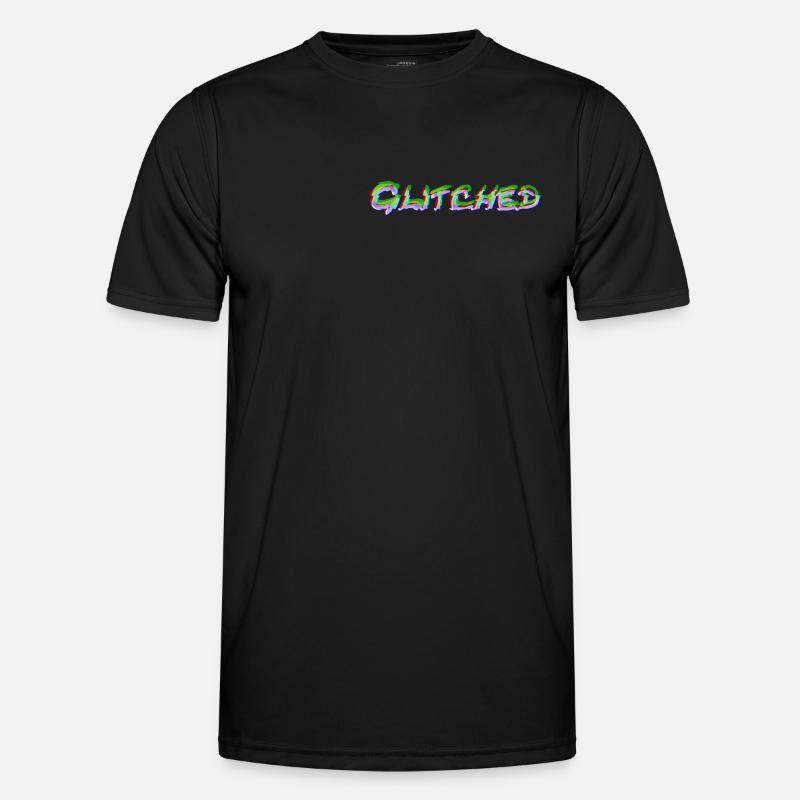 Glitched Männer Funktions-T-Shirt