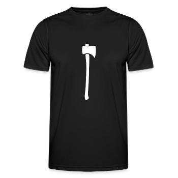 Axt Holzhacker silhouette - Männer Funktions-T-Shirt - Schwarz - Vorne - AI Model Male 178 dark (178cm)