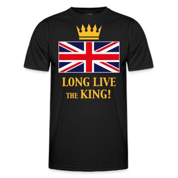 Long Live The King! (England / Great Britain / 4C) - Männer Funktions-T-Shirt - Schwarz - Vorne - AI Model Male 178 dark (178cm)