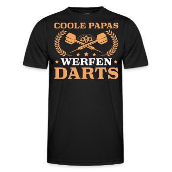 Dart Papa Dartspieler Vatertag - Männer Funktions-T-Shirt - Schwarz - Vorne - AI Model Male 178 dark (178cm)