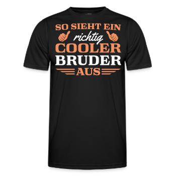 Familie Richtig cooler Bruder - Männer Funktions-T-Shirt - Schwarz - Vorne - AI Model Male 178 dark (178cm)