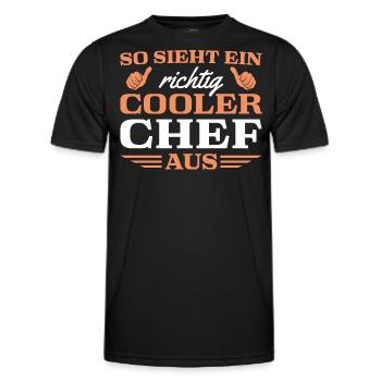 Arbeitskollege Cooler Chef - Männer Funktions-T-Shirt - Schwarz - Vorne - AI Model Male 178 dark (178cm)