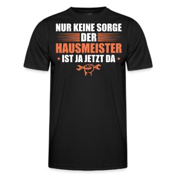 Haustechniker Facility Manager Hausmeister - Männer Funktions-T-Shirt - Schwarz - Vorne - AI Model Male 178 dark (178cm)