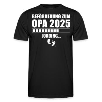 Großvater 2025 loading Werdender Opa Geschenk - Männer Funktions-T-Shirt - Schwarz - Vorne - AI Model Male 178 dark (178cm)