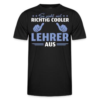 Lehrkraft Referendar Cooler Lehrer Geschenkidee - Männer Funktions-T-Shirt - Schwarz - Vorne - AI Model Male 178 dark (178cm)