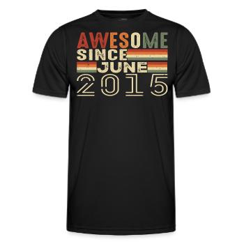 June 2015 Original 2015 Anniversary 2015 June 2015 - Men's Functional T-Shirt - black - Front - AI Model Male 178 dark (178cm)