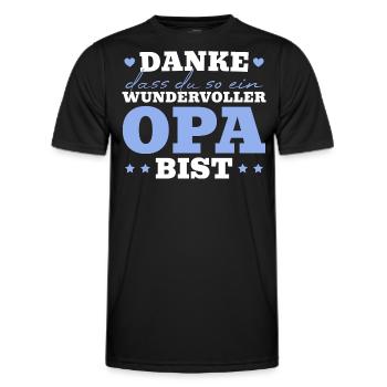 Großvater Dankeschön Opa - Männer Funktions-T-Shirt - Schwarz - Vorne - AI Model Male 178 dark (178cm)