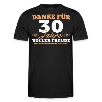 30. Hochzeitstag Mann Perlenhochzeit - Männer Funktions-T-Shirt - Schwarz - Vorne - AI Model Male 178 dark (178cm)