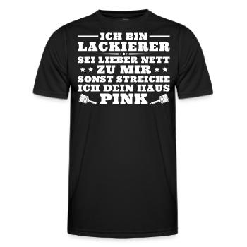 Malermeister Spruch Lackierer Geschenk - Männer Funktions-T-Shirt - Schwarz - Vorne - AI Model Male 178 dark (178cm)