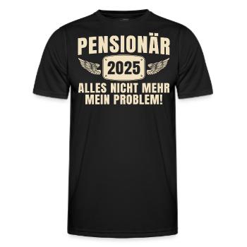 Pensionär 2025 Beamter in Pension - Männer Funktions-T-Shirt - Schwarz - Vorne - AI Model Male 178 dark (178cm)