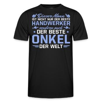 Heimwerker Bester Handwerker Onkel - Männer Funktions-T-Shirt - Schwarz - Vorne - AI Model Male 178 dark (178cm)